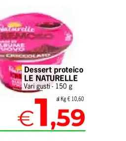 Dessert proteico Le Naturelle