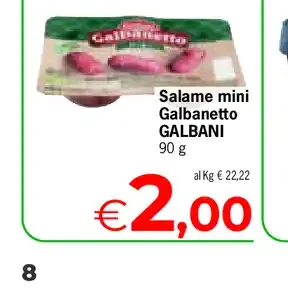 Salame mini Galbanetto Galbani
