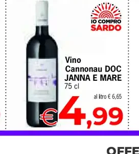 Vino Cannonau DOC Janna e Mare