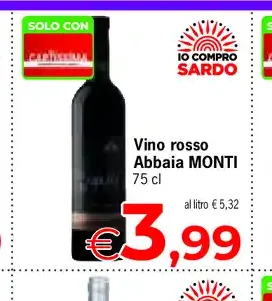 Vino rosso Abbaia Monti