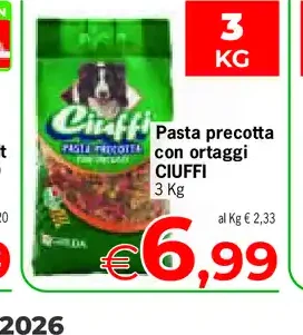 Pasta precotta con ortaggi Ciuffi