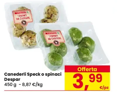 Canederli speck o spinaci Despar