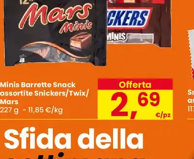 Minis Barrette Snack assortite Snickers/Twix/Mars