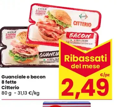 Guanciale o bacon 8 fette Citterio