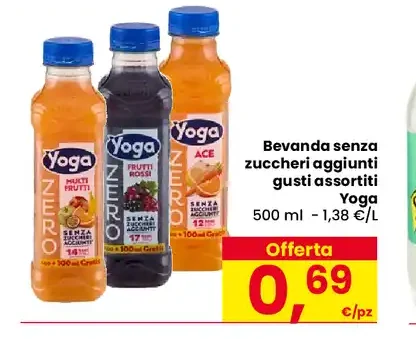 Bevanda senza zuccheri aggiunti Yoga