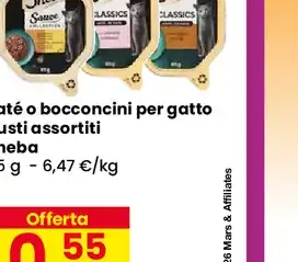 Paté o bocconcini per gatto Sheba assortiti