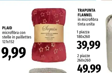 Plaid microfibra con stelle in paillettes