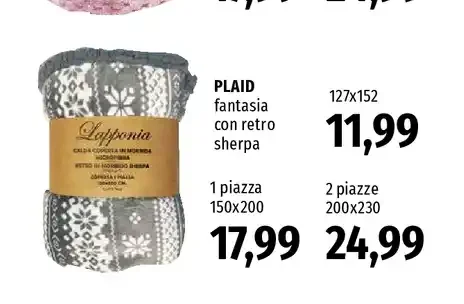 Plaid fantasia con retro sherpa