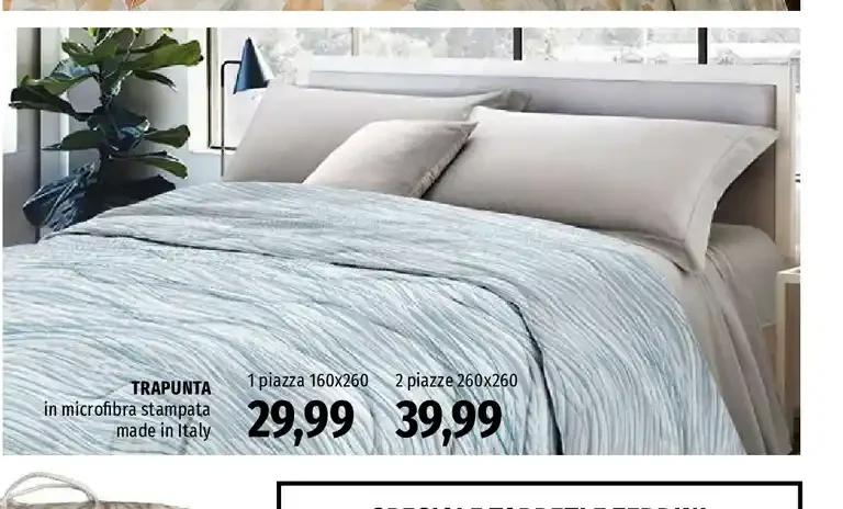 Trapunta in microfibra stampata