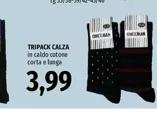 Tripack calza in caldo cotone
