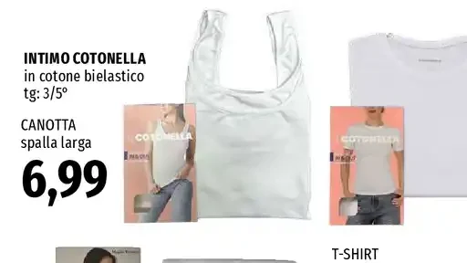 Canotta intimo cotone elasticizzato