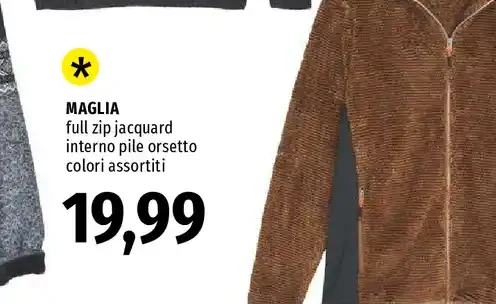 Maglia full zip jacquard