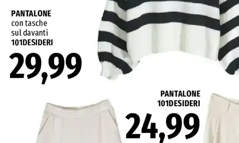 Pantalone con tasche sul davanti
