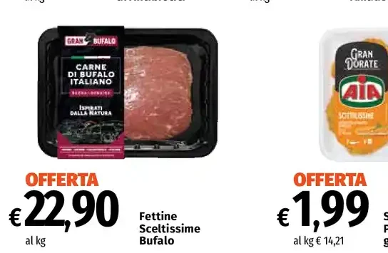 Fettine sceltissime di bufalo