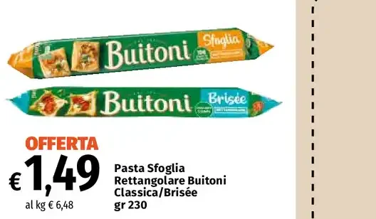 Pasta Sfoglia Rettangolare Buitoni Classica/Brisée