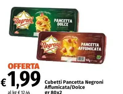 Cubetti Pancetta Negroni Affumicata/Dolce
