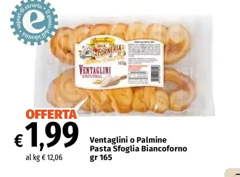 Ventaglini al Palmine Pasta Sfoglia Biancoforno