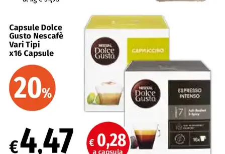 Capsule Dolce Gusto Nescafé Vari Tipi