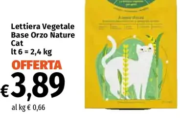 Lettiera vegetale Base Orzo Nature Cat