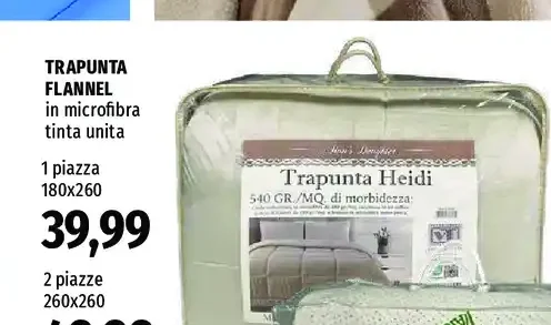 trapunta flannel in microfibra