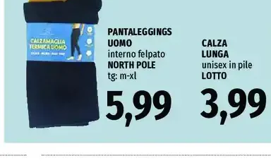 pantalone leggings uomo