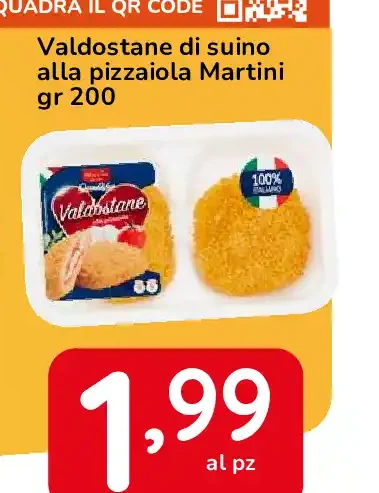 Valdostane di suino alla pizzaiola Martini