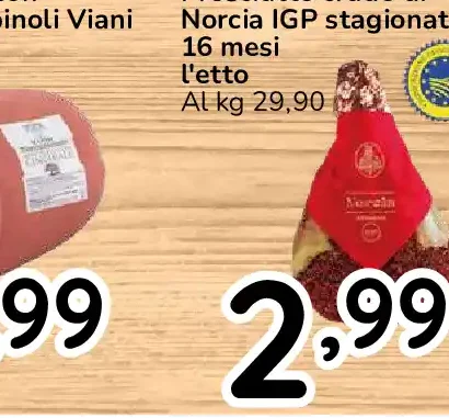 Prosciutto crudo di Norcia IGP stagionato