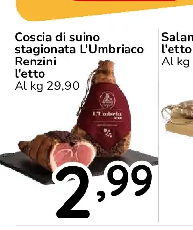 Coscia di suino stagionata L'Umbria Renzeni