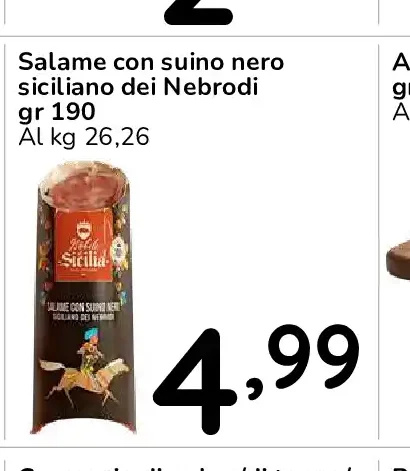 Salame con suino nero siciliano dei Nebrodi