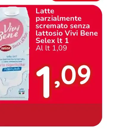 Latte parzialmente scremato senza lattosio