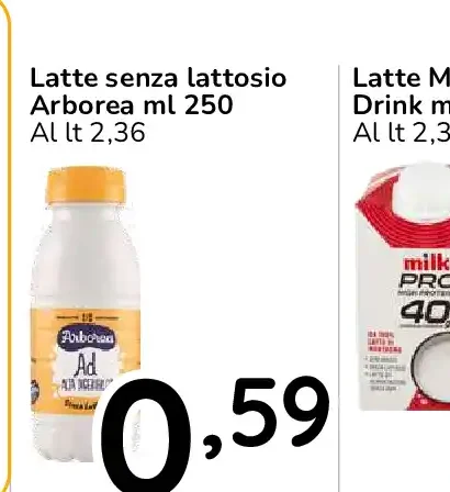 Latte senza lattosio Arborea
