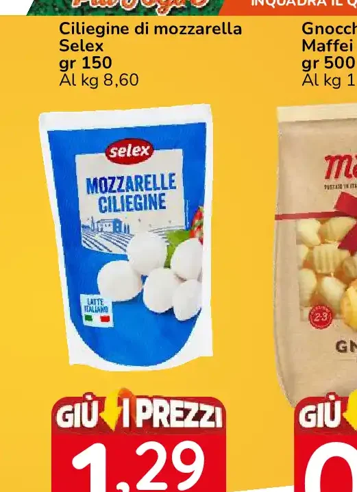Ciliegine di mozzarella Selex