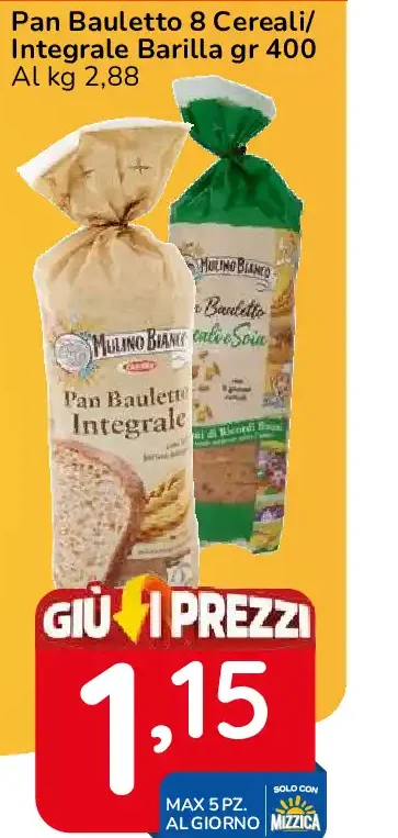 Pan Bauletto 8 Cereali/Integrale Barilla