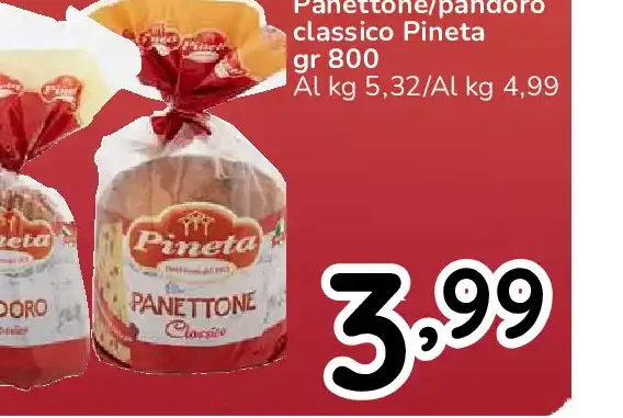 Panettone/Pandoro classico Pineta
