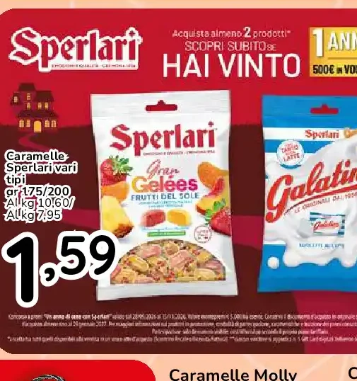 Caramelle Sperlari vari tipi