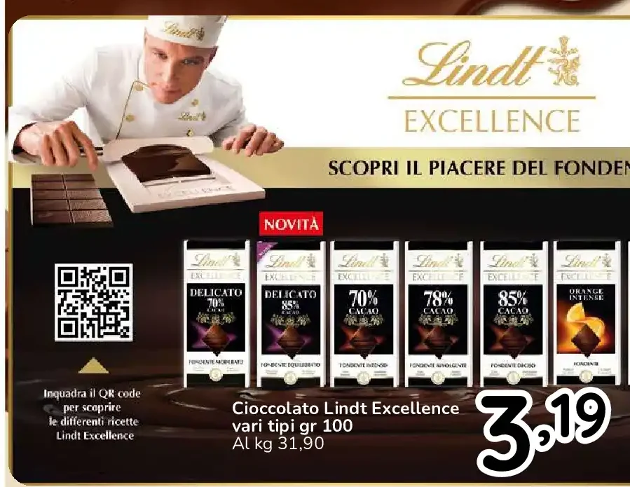 Cioccolato Lindt Excellence vari tipi
