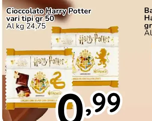 Cioccolato Harry Potter vari tipi