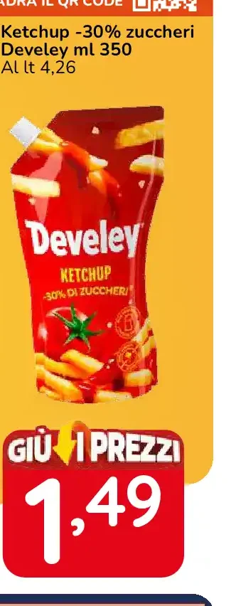 Ketchup Develey -30% zuccheri