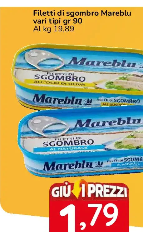 Filetti di sgombro Mareblu vari tipi