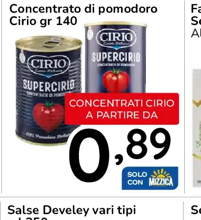 Concentrato di pomodoro Cirio