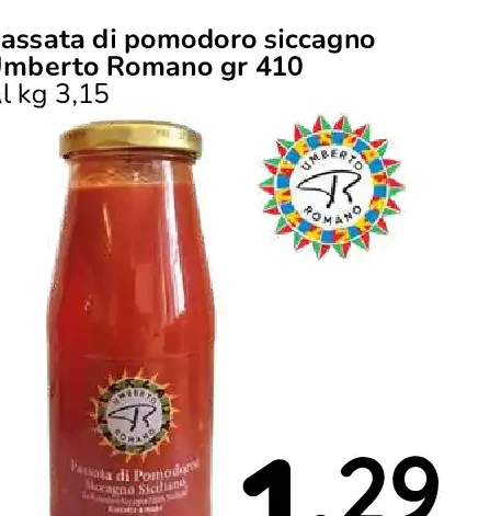 Passata di pomodoro siccagno Umberto Romano