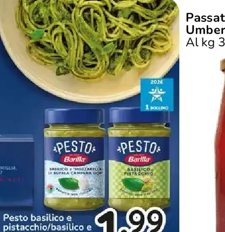 Pesto basilico e pistacchio/basilico e mozzarella di bufala Barilla