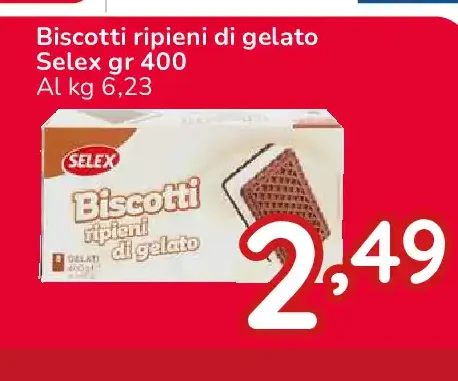 Biscotti ripieni di gelato Selex