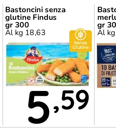 Bastoncini senza glutine Findus
