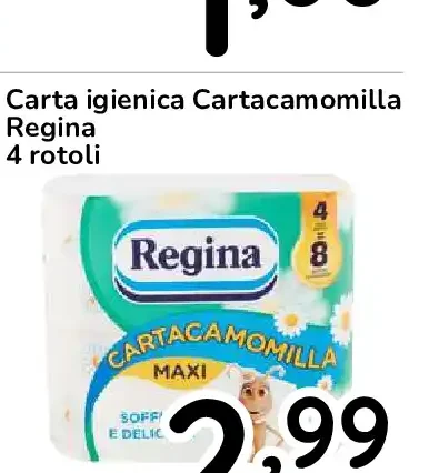 Carta igienica Cartacamomilla Regina