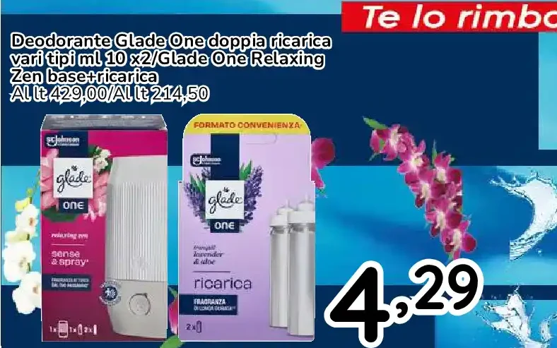 Deodorante Glade One doppia ricarica