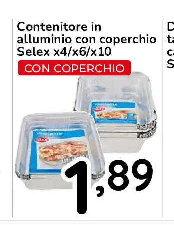 Contenitore in alluminio con coperchio Selex