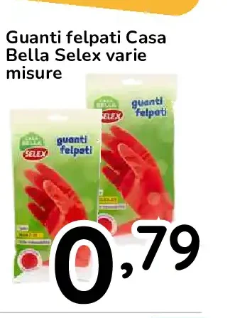 Guanti felpati Casa Bella Selex
