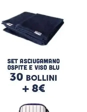 Set asciugamano ospite e viso blu