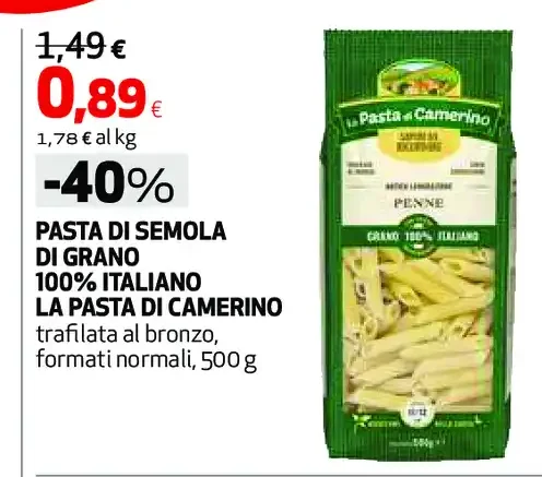 Pasta di semola di grano 100% italiano La Pasta di Camerino